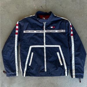 1990s tommy jeans zip up windbreaker